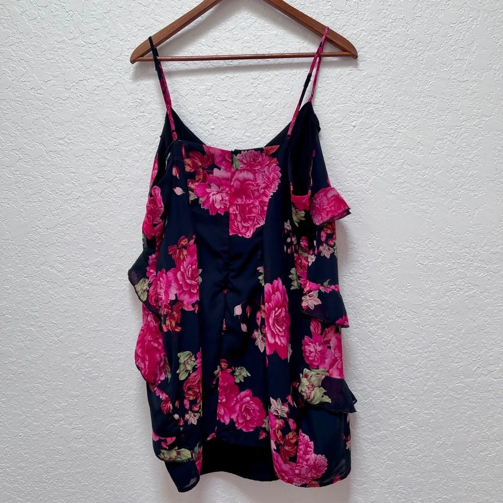Fashion Nova Black Mini Dress with Pink Floral Print - Picture 6 of 6